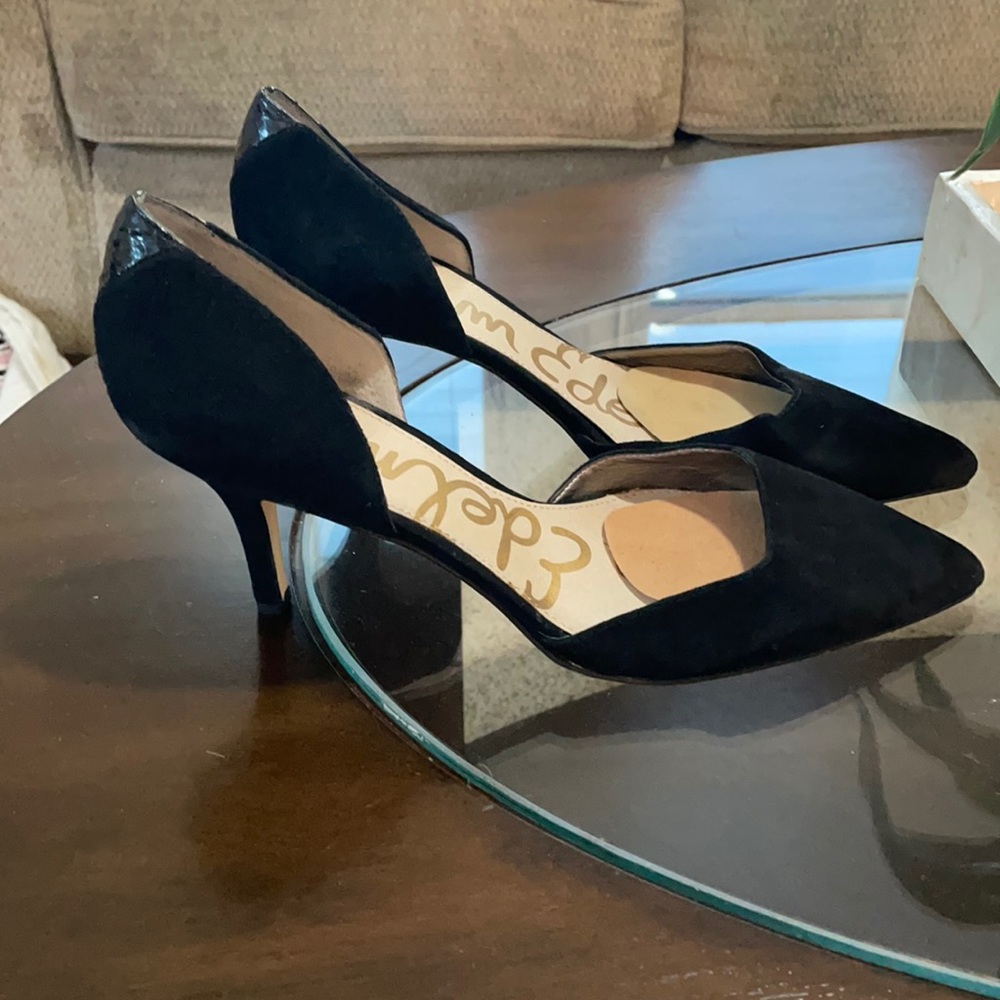 Sam edelmen black patent leather heels